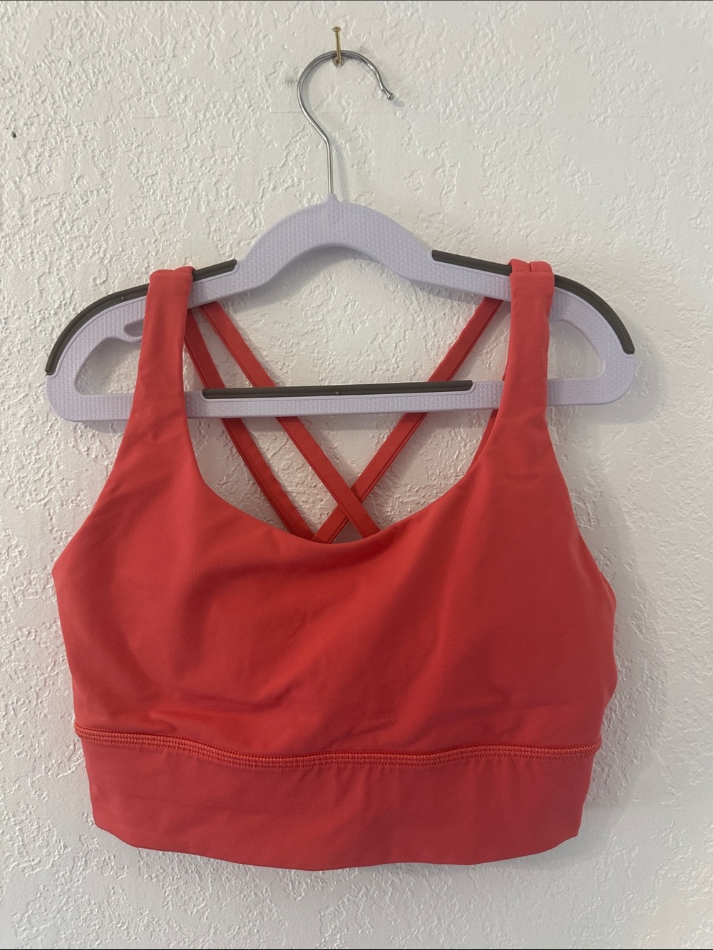 lululemon Energy Longline Coral Sports Bra Size 6